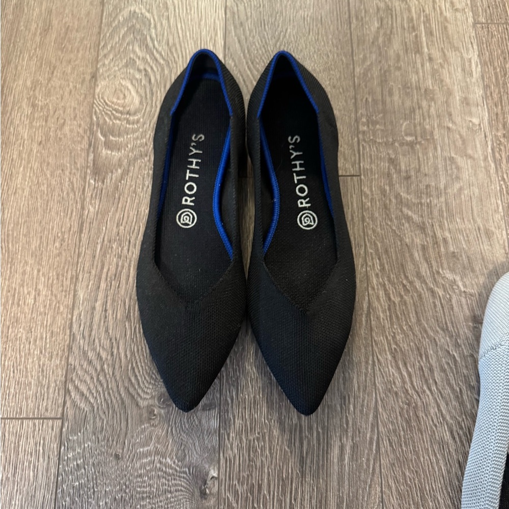 Rothy's Black Pointed Flats